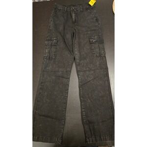 FULL TILT Kids Cargo Pants Size S Black Wash‎ Cotton Jeans Girls